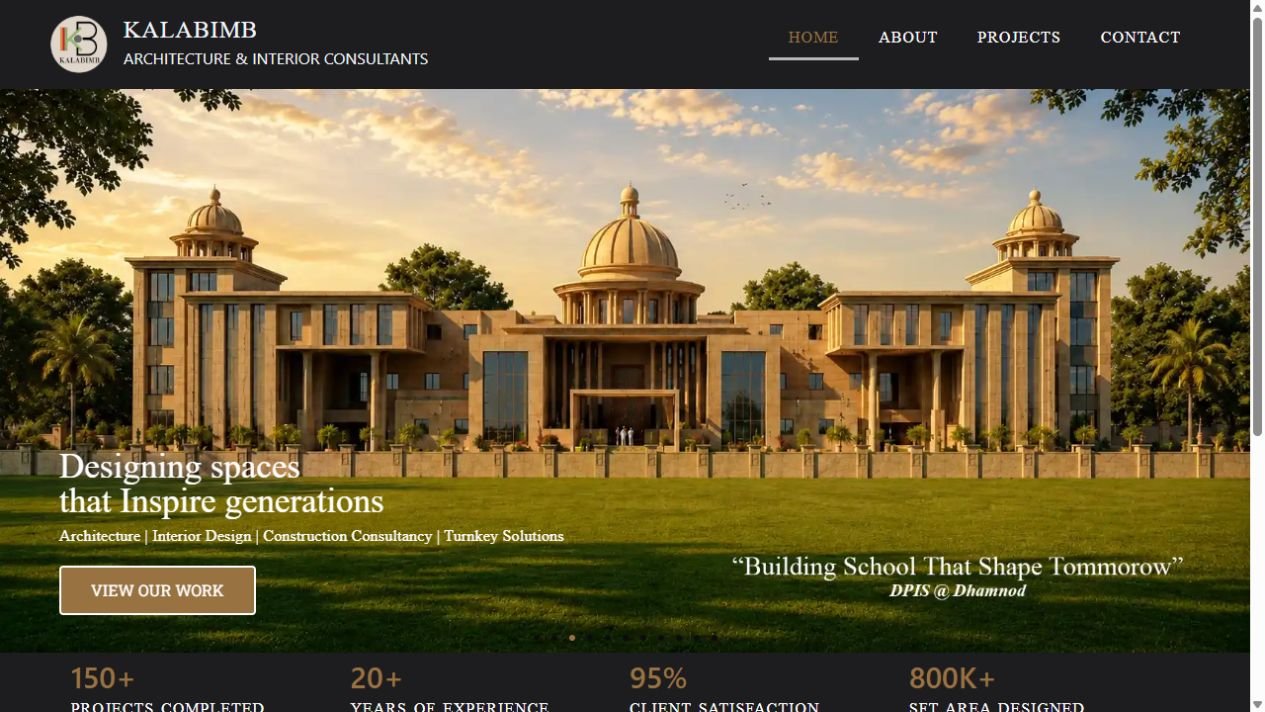 Kalabimb website homepage