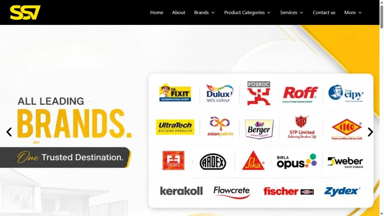 SSV Enterprises website homepage
