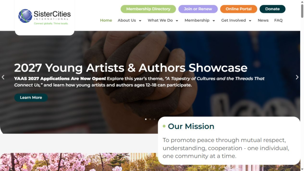 Sister Cities International website homepage